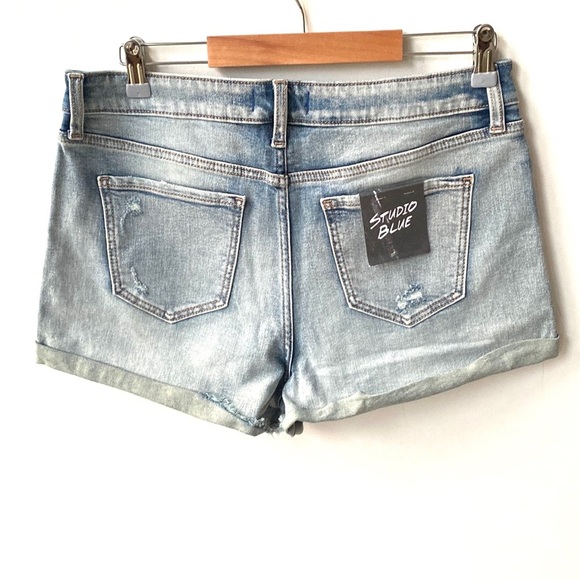 (A6) Studio Blue denim shorts, size 28, NWT - Picture 7 of 7